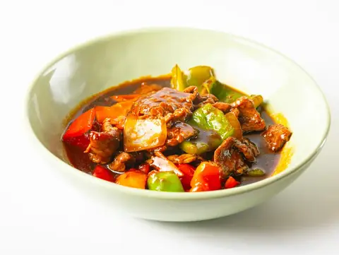 Ternera con salsa ostra
