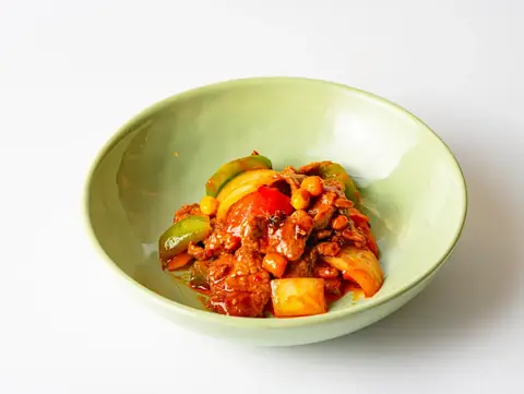 Ternera con salsa Picante